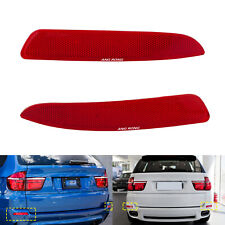 2x Red Lens No Light Left & Right Rear Bumper Reflector For BMW X5 E70 2006-2013