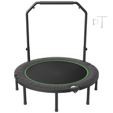 Uimoso 52" Foldable Mini Fitness Trampoline with Adjustable Handle for Adults