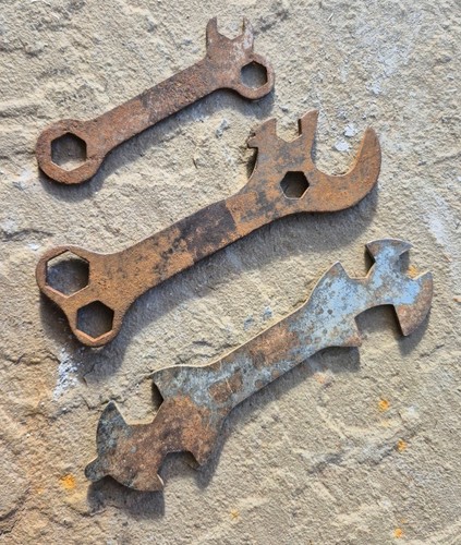 Old bicycle spanners - old,