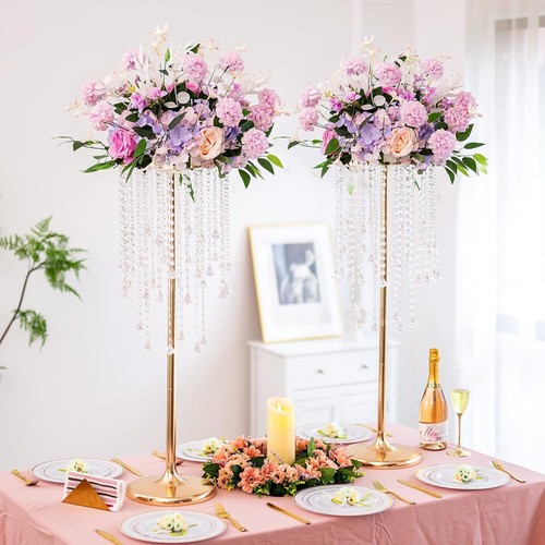 Gold flower stand wedding - x,