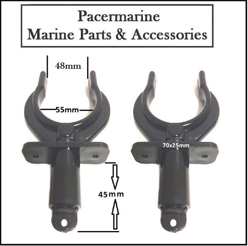 Pair black oar rowlocks - pair,