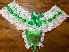 🍀MENS SISSY WHITE LACE &
