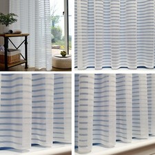 Paris Net Curtain Horizontal Stripe -  Net Curtains Sold In Selected Widths