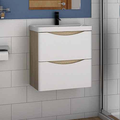 Wall hung bathroom vanity unit - wall,