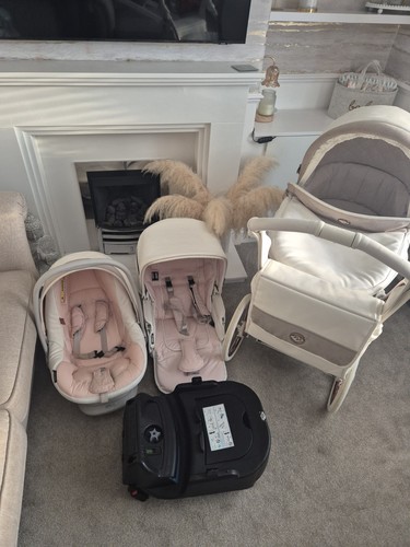 Bebecar pink glitter pram - pram, set