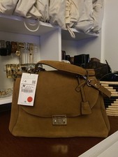 BNWT Zara Handbag Tan Suede