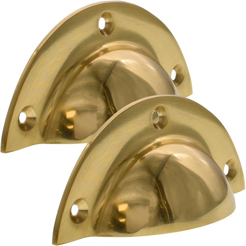 Polished brass cup handle - cup,