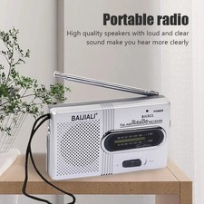 Portable Mini Pocket Travel AM FM Radio Battery Powered Built-in Speaker Stereo