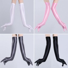 LADIES SHINY WETLOOK LONG