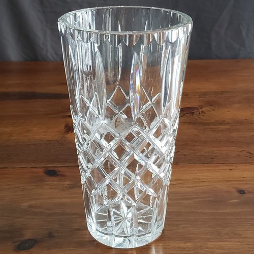 Cut glass vase - vase,