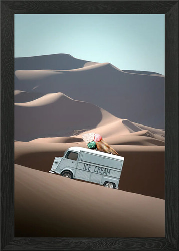 Ice cream van framed wall - wall, art