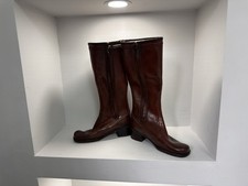Vintage 1970s marquise Brown Fur Lined waterproof  Boots Size 5