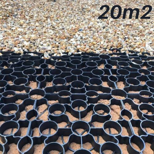 Grid black 20m2 gravel - black,