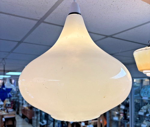 Vintage white milk glass - white,