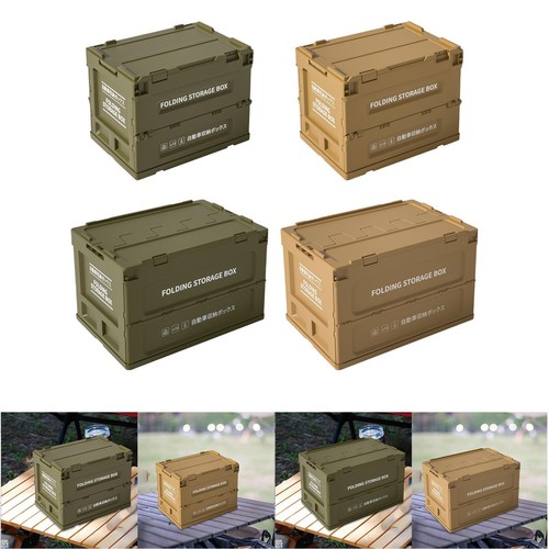 Folding storage box crate - storage,