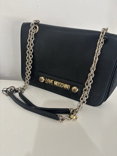 Love moschino black leather - love,