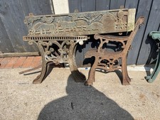 Old Cast Iron Kids Bench Table