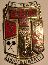 EEPU - UK British Trade Union 50th Anniversary Enamel Badge  1968-2018