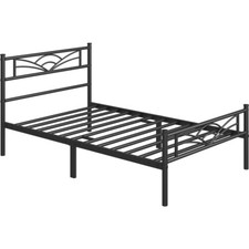 Twin/Full/Queen Metal Bed frames with Headboard Platform Bed for Home Bedroom