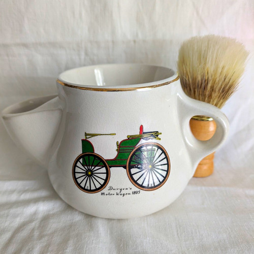Shaving scuttle mug brush - mug,