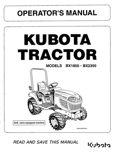 Kubota tractor bx1850 bx2350 - kubota,