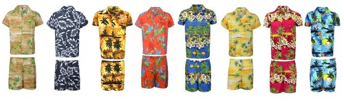 Mens hawaiian shirt short - , set