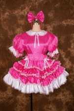 Sissy Maid Satin Lockable Dress Costume Tailor-made