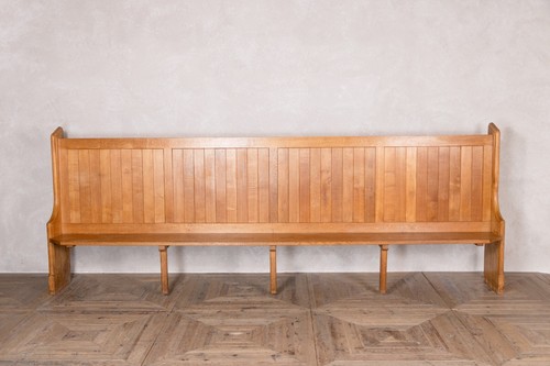 Solid english oak church pew - solid,