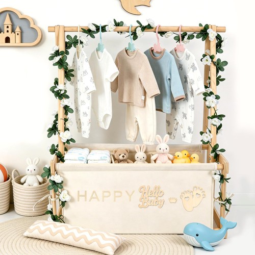 Wooden baby shower crate - baby,