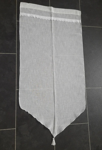 Vintage french white lace net - french,
