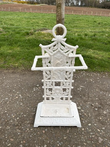 Victorian cast iron hall stand - cast,