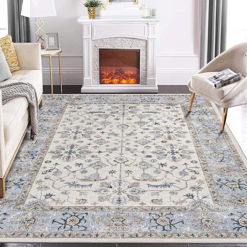 Washable vintage floral area - washable,