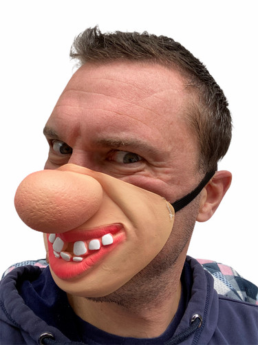 Half face funny big red - big, nose