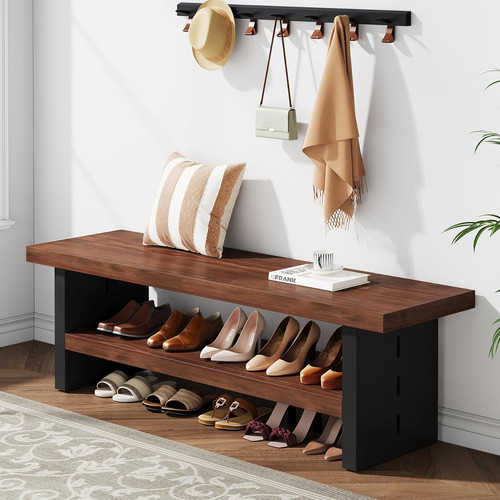 Solid wood entryway bench - entryway,