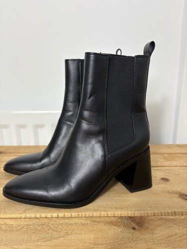 Zara black leather chelsea - zara,