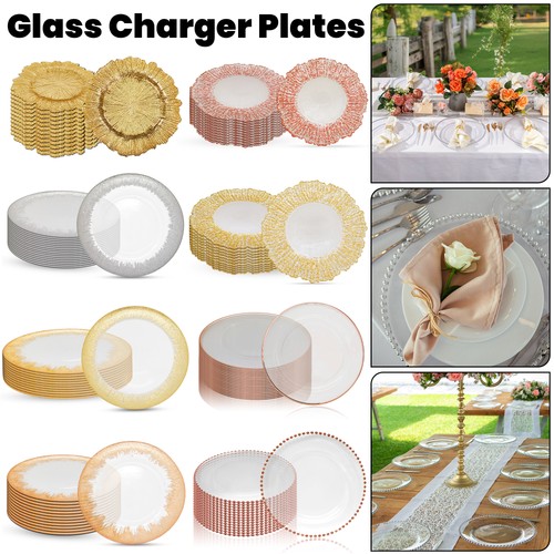 Glass charger plates wedding - charger,