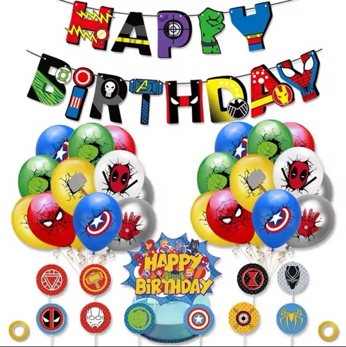 Superhero party set balloons - superhero,
