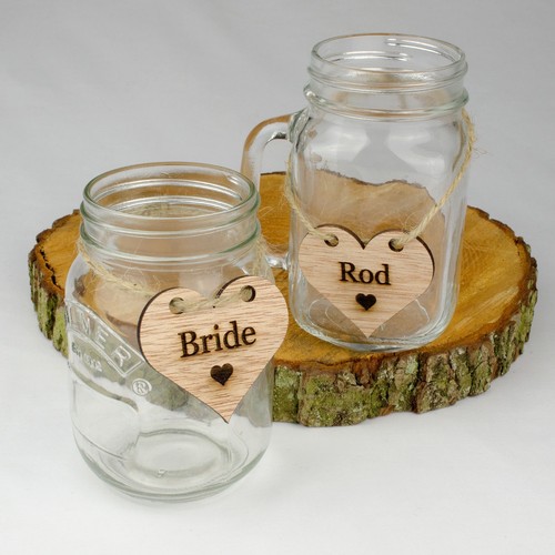 Rustic 6cm wooden heart - rustic,