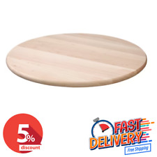 39cm Lazy Susan Rotating Serving Tray – Solid Birch Wood Turntable Plate