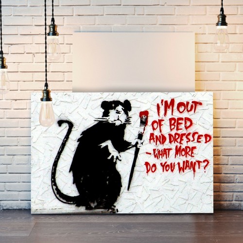 Banksy canvas street - banksy, art