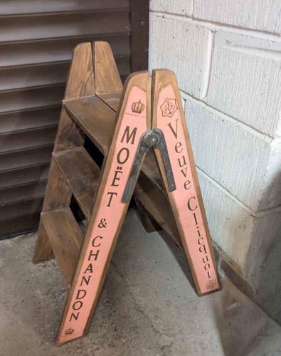Vintage champagne ladder steps - ladder,