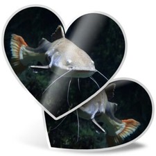 2 x Heart Stickers 7.5 cm -