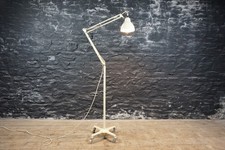 Herbert Terry Medical Anglepoise Floor Lamp in Cream ~ Industrial Reading Light