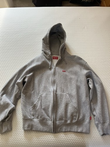 Supreme grey zip hoodie - zip,