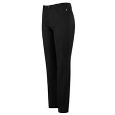 Green Lamb Straight Leg Soft-Stretch Golf Trousers in Black
