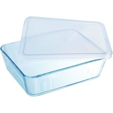 Pyrex Cook & Freeze Glass Dish 1.5L Rectangular with Lid Oven Freezer Safe