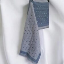 Valentino Two Tone Blue Spotty Wool Scarf Designer 