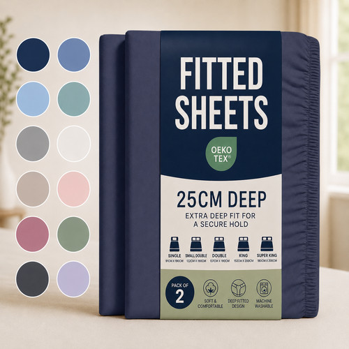 Pack fitted sheet 25cm - pack, deep