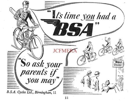 Bsa bicycles time you - bsa, 'it's
