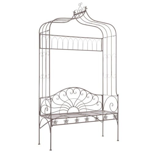Vintage metal arbour bench - metal,